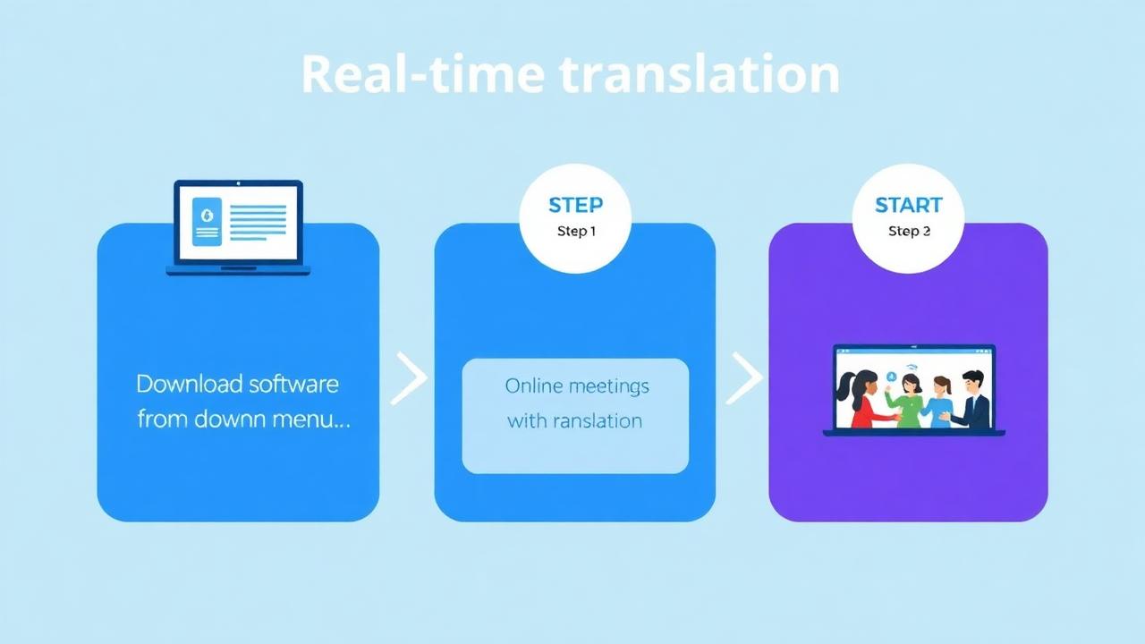 Three-step process: Download, Select Portuguese, Start Talking